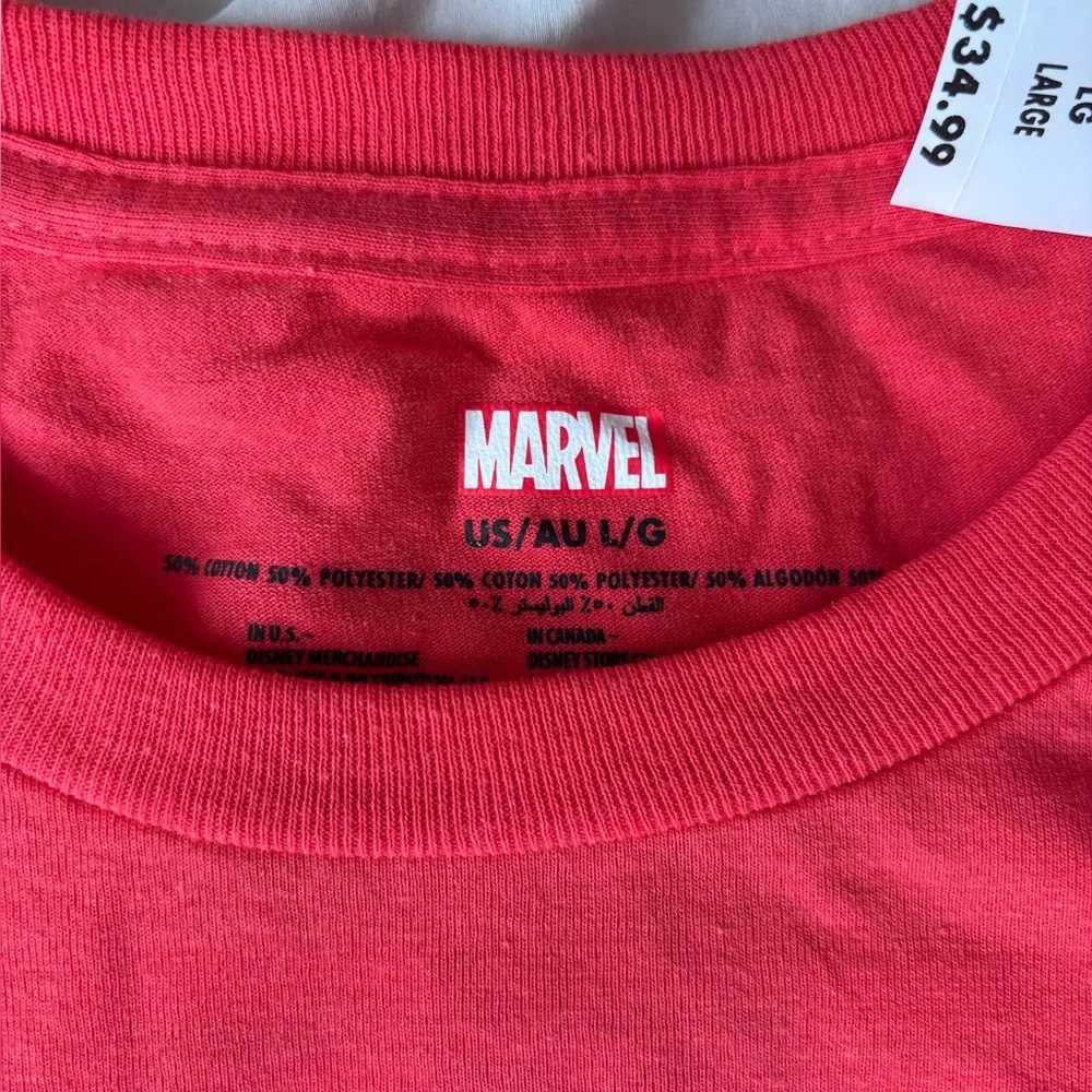 Disney parks marvel avengers iron man adult size large t shirt brand new nwt - Picture 3 of 5